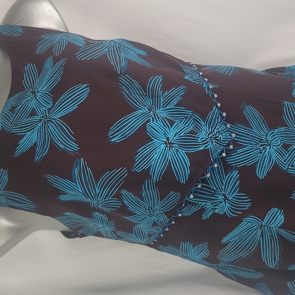 CDC brown summer floral dress sz 12 - Picture 2 of 12